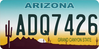 AZ license plate ADQ7426