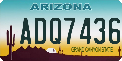 AZ license plate ADQ7436
