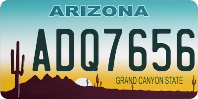 AZ license plate ADQ7656