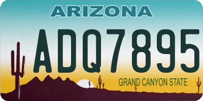 AZ license plate ADQ7895