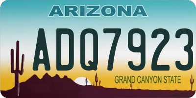 AZ license plate ADQ7923