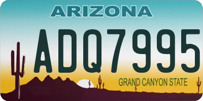 AZ license plate ADQ7995
