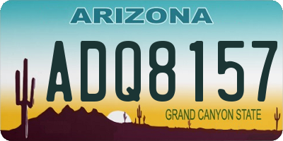 AZ license plate ADQ8157