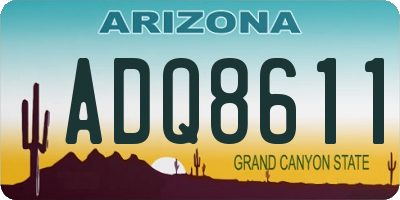 AZ license plate ADQ8611