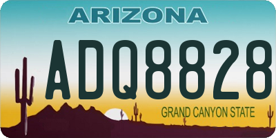 AZ license plate ADQ8828