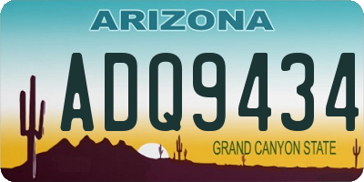 AZ license plate ADQ9434