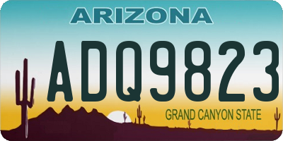 AZ license plate ADQ9823