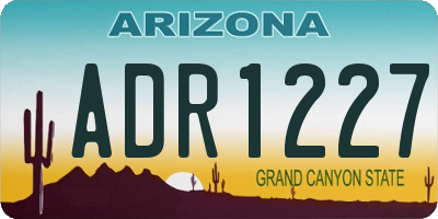 AZ license plate ADR1227