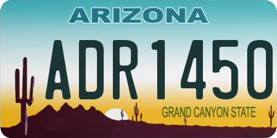 AZ license plate ADR1450