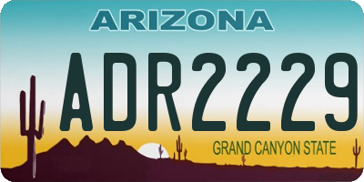 AZ license plate ADR2229