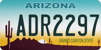 AZ license plate ADR2297
