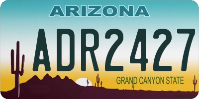 AZ license plate ADR2427