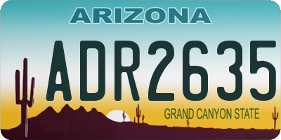 AZ license plate ADR2635