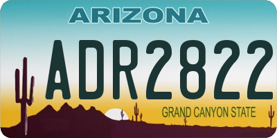 AZ license plate ADR2822