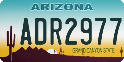 AZ license plate ADR2977