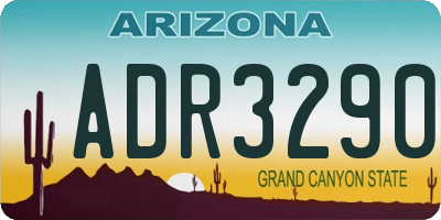 AZ license plate ADR3290