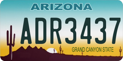 AZ license plate ADR3437