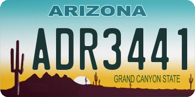 AZ license plate ADR3441