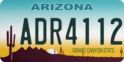AZ license plate ADR4112
