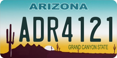 AZ license plate ADR4121