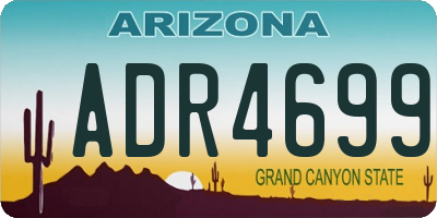 AZ license plate ADR4699