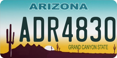 AZ license plate ADR4830