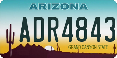 AZ license plate ADR4843