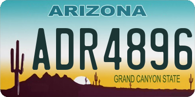 AZ license plate ADR4896