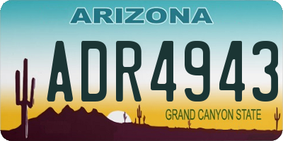 AZ license plate ADR4943