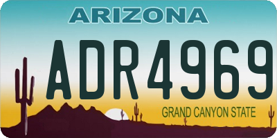 AZ license plate ADR4969
