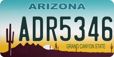 AZ license plate ADR5346