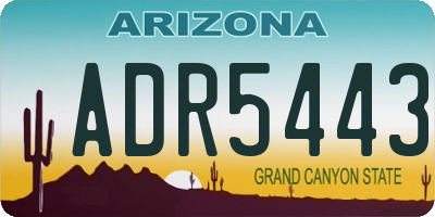 AZ license plate ADR5443