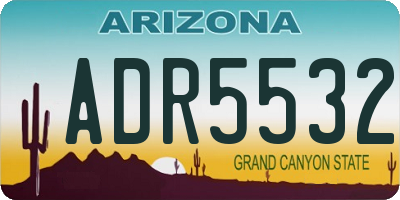 AZ license plate ADR5532