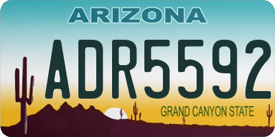 AZ license plate ADR5592