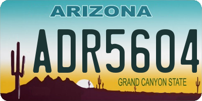 AZ license plate ADR5604