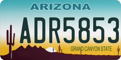 AZ license plate ADR5853