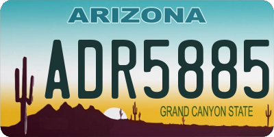 AZ license plate ADR5885