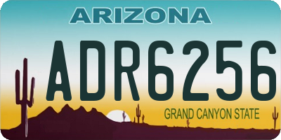 AZ license plate ADR6256