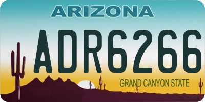 AZ license plate ADR6266