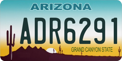 AZ license plate ADR6291