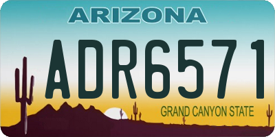 AZ license plate ADR6571