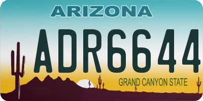 AZ license plate ADR6644