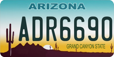 AZ license plate ADR6690