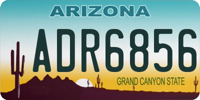 AZ license plate ADR6856