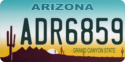 AZ license plate ADR6859