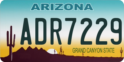AZ license plate ADR7229
