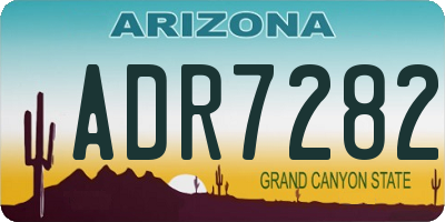 AZ license plate ADR7282