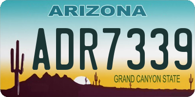 AZ license plate ADR7339
