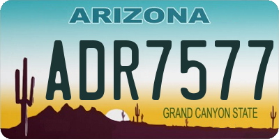 AZ license plate ADR7577