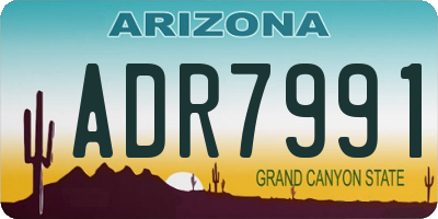 AZ license plate ADR7991